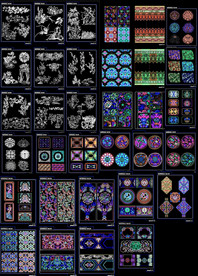 CAD中式花纹图案
