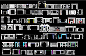 背景墙cad立面合集