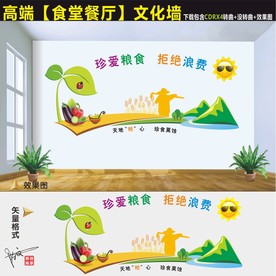 食堂餐厅文化墙