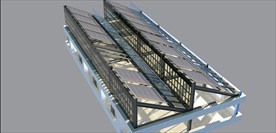 钢结构顶太阳能集热器