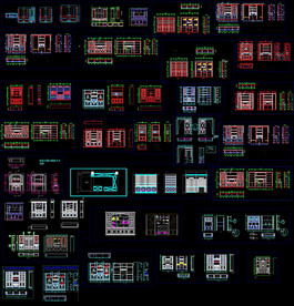 实木酒柜CAD图库