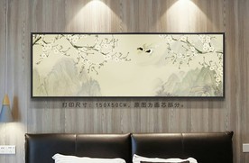 横幅花鸟画 工笔花鸟 装饰画