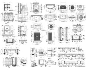 电梯厅大样施工图