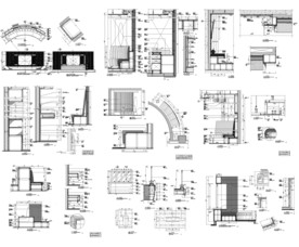 沙发靠墙施工图