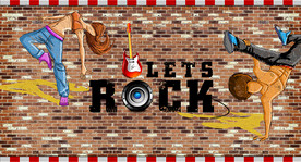 摇滚街舞背景墙