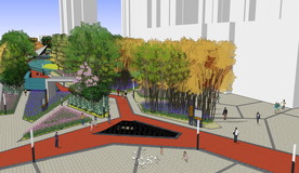 商业小区公园广场现代景观步行街