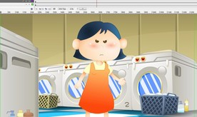 洗衣房里发脾气的女人