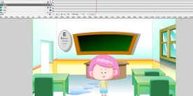 在教室里说话赞眼的小女孩