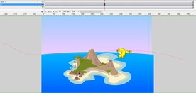 海岛上空飞翔的小鸟6秒