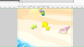 沙滩上的怪鸭子4秒动画