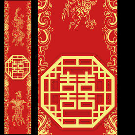 大红金色汉唐中式婚礼
