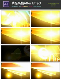 AE立体3d金色标志演绎视频