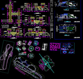 儿童游乐场平立面图