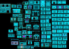 欧美风整木墙板CAD图