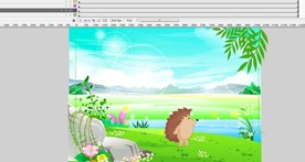 刺猬在河边说话动画5秒