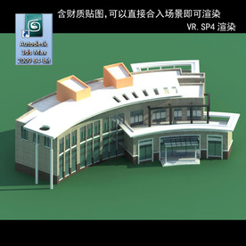 写字楼 现代办公楼 建筑模型图