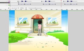 粉色衣服在敲门动画5秒