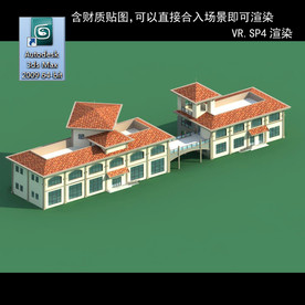 写字楼 现代办公楼 建筑模型图