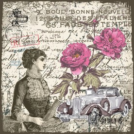 高清复古怀旧老爷车装饰画