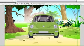 绿色保罗小车迎面而来6秒