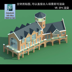 写字楼 现代办公楼 建筑模型图