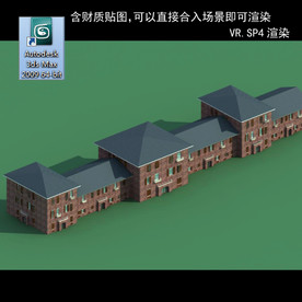 写字楼 现代办公楼 建筑模型图