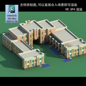 写字楼 现代办公楼 建筑模型图