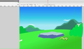 小毛虫在地上爬行9秒动画