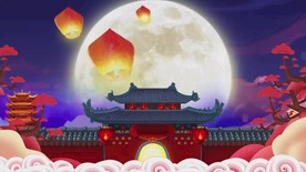 唯美古色古香的迎中秋国庆片头视