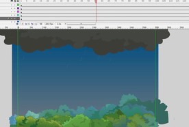 台风来了吹树木花草摇动6秒