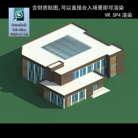 写字楼 现代办公楼 建筑模型图