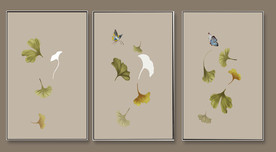 大型银杏装饰画 银杏挂画