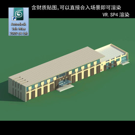 写字楼 现代办公楼 建筑模型图