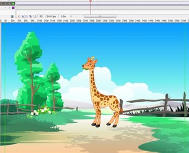 长颈鹿动画走路动态8秒