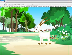 山羊走路的动态10秒动画