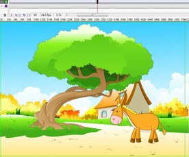 小毛驴在外面走路动画11秒