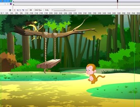 小猴子在森林里面走动10秒