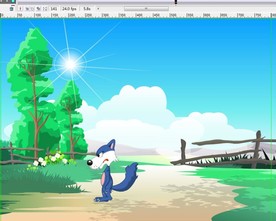 一只大坏狼在外面行走10秒