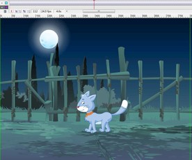 猫咪晚上在恐怖的地方走过10秒