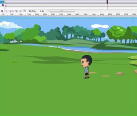 小学生在野外行走的动画8秒