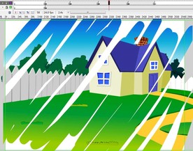 好看卡通房子遮罩出现动画5秒