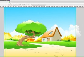 村落下起了雨水5秒