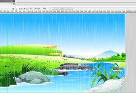 河边小溪下起了大雨6秒动画