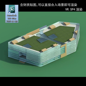 写字楼 现代办公楼 建筑模型图