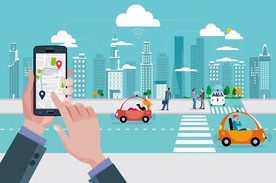 矢量手机导航软件APP系统插画