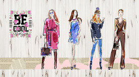 时尚美女背景墙