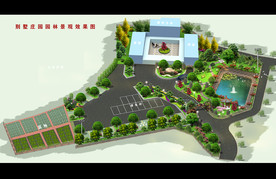 私家别墅景观鸟瞰图