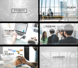 企业商务图文展示提案AE模板