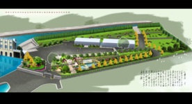 发电站管理所绿化效果图