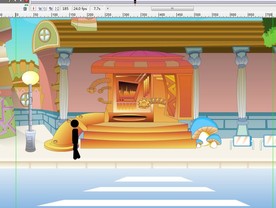 火柴人在饭厅门口走过10秒